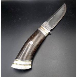 СІРИЙ КАРДИНАЛ ніж ручної роботи майстра Павла Гончаренка, Ді69мп в ламінаті з нержавіючої сталі, 63 HRC. Photo 2